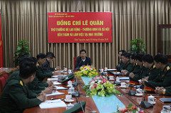 Thứ trưởng Lê Quân thăm và làm việc với Trường Cao đẳng nghề số 1 - BQP