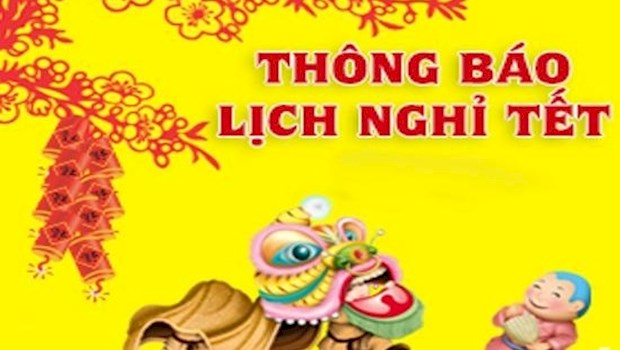 Thông báo: Thời gian nghỉ Tết Nguyên đán Kỷ Hợi – năm 2019