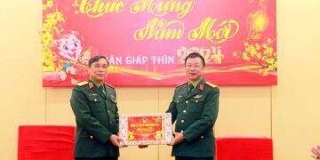 Thiếu tướng Hoàng Văn Hữu, Phó Tư lệnh Quân khu thăm, chúc tết tại Trường Cao đẳng nghề số 1 – BQP.