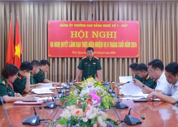 ĐẢNG ỦY TRƯỜNG CAO ĐẲNG NGHỀ SỐ 1- BQP TỔ CHỨC HỘI NGHỊ RA NGHỊ QUYẾT LÃNH ĐẠO THỰC HIỆN NHIỆM VỤ 6 THÁNG CUỐI NĂM 2024.