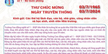 THƯ CHÚC MỪNG NGÀY TRUYỀN THỐNG (03/07/1965 – 03/07/2024)