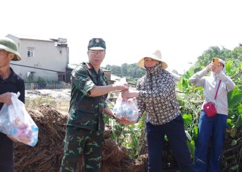 Trường Cao đẳng nghề số 1 – Bộ Quốc phòng chung tay hỗ trợ nhân dân Thái Nguyên khắc phục hậu quả bão Matmo