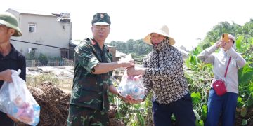 Trường Cao đẳng nghề số 1 – Bộ Quốc phòng chung tay hỗ trợ nhân dân Thái Nguyên khắc phục hậu quả bão Matmo
