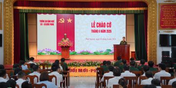 Lễ chào cờ tháng 6 tại trường Cao đẳng Nghề số 1
