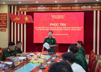 Trường Cao đẳng Nghề số 1 làm việc với Đoàn kiểm tra của UBKT Đảng ủy Quân khu 1