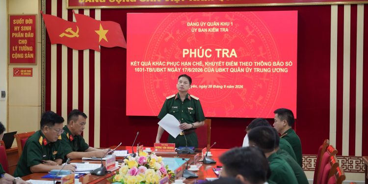 Trường Cao đẳng Nghề số 1 làm việc với Đoàn kiểm tra của UBKT Đảng ủy Quân khu 1