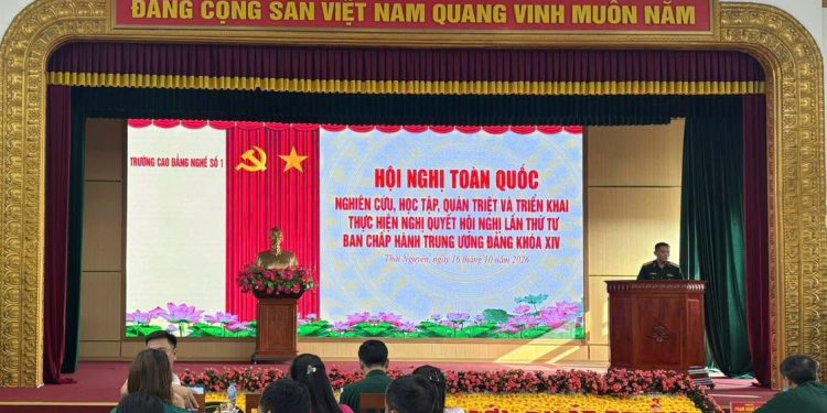 Trường Cao đẳng Nghề số 1 tham gia Hội nghị quán triệt Nghị quyết Trung ương 4 khóa XIV